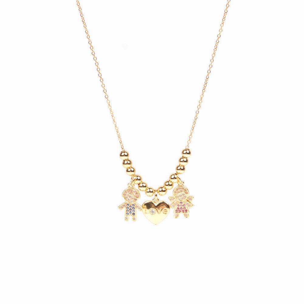 Wholesale Stainless Steel Heart English Alphabet Pendant Creative Necklace