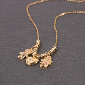 Wholesale Stainless Steel Heart English Alphabet Pendant Creative Necklace
