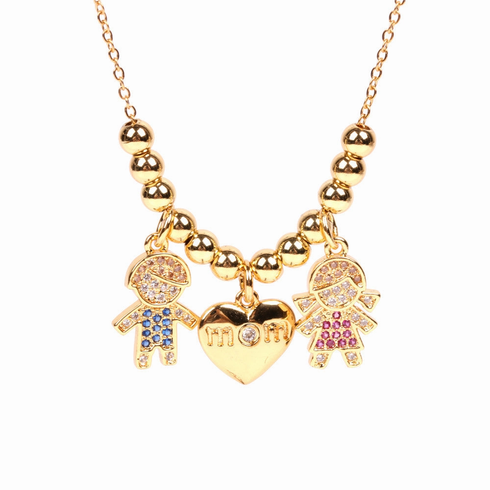 Wholesale Stainless Steel Heart English Alphabet Pendant Creative Necklace