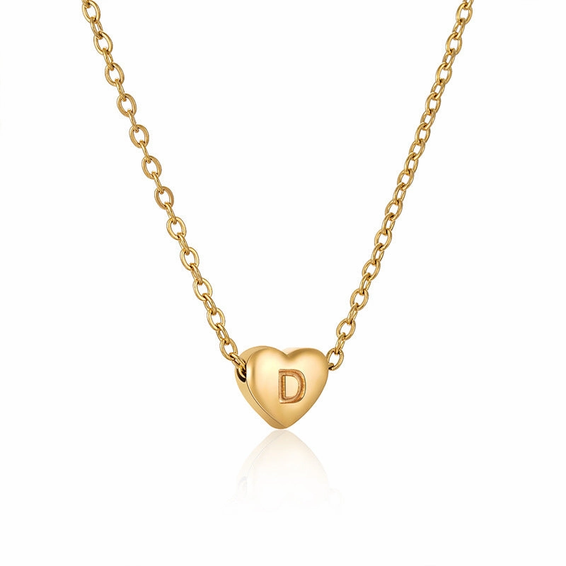 Wholesale Stainless Steel Heart Gold Plated Necklaces