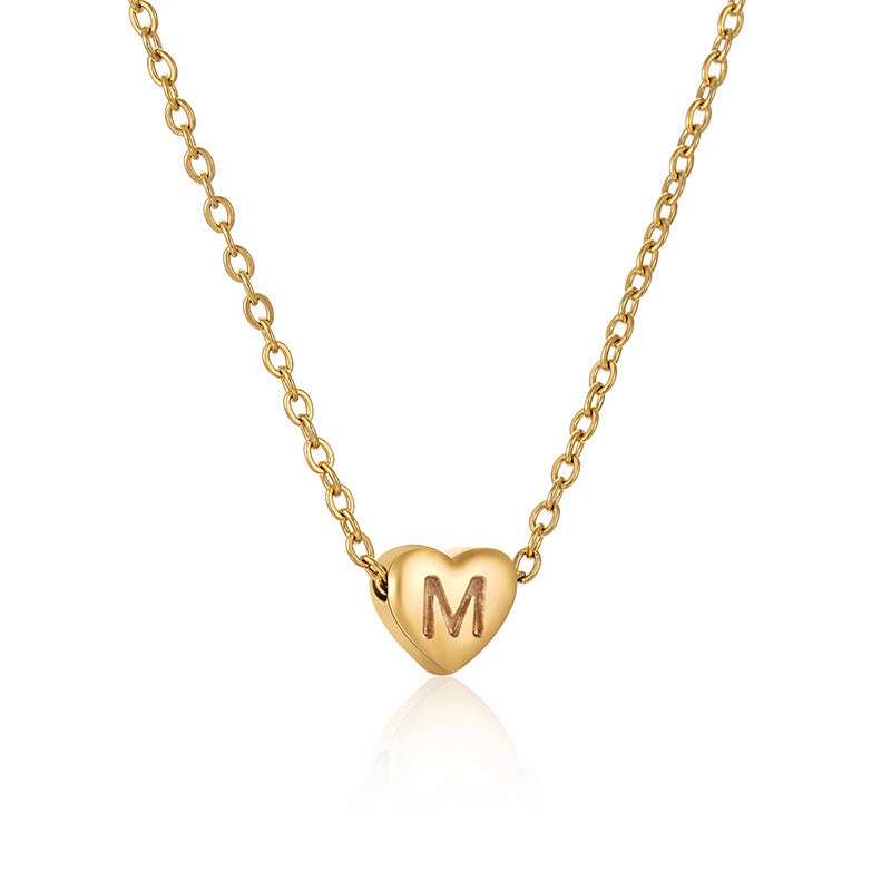 Wholesale Stainless Steel Heart Gold Plated Necklaces