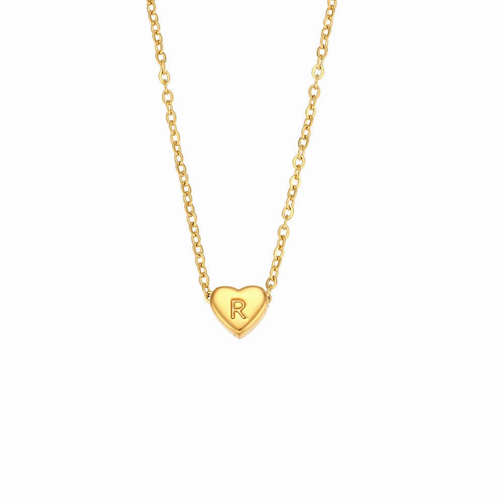 Wholesale Stainless Steel Heart-shaped Letter Pendant