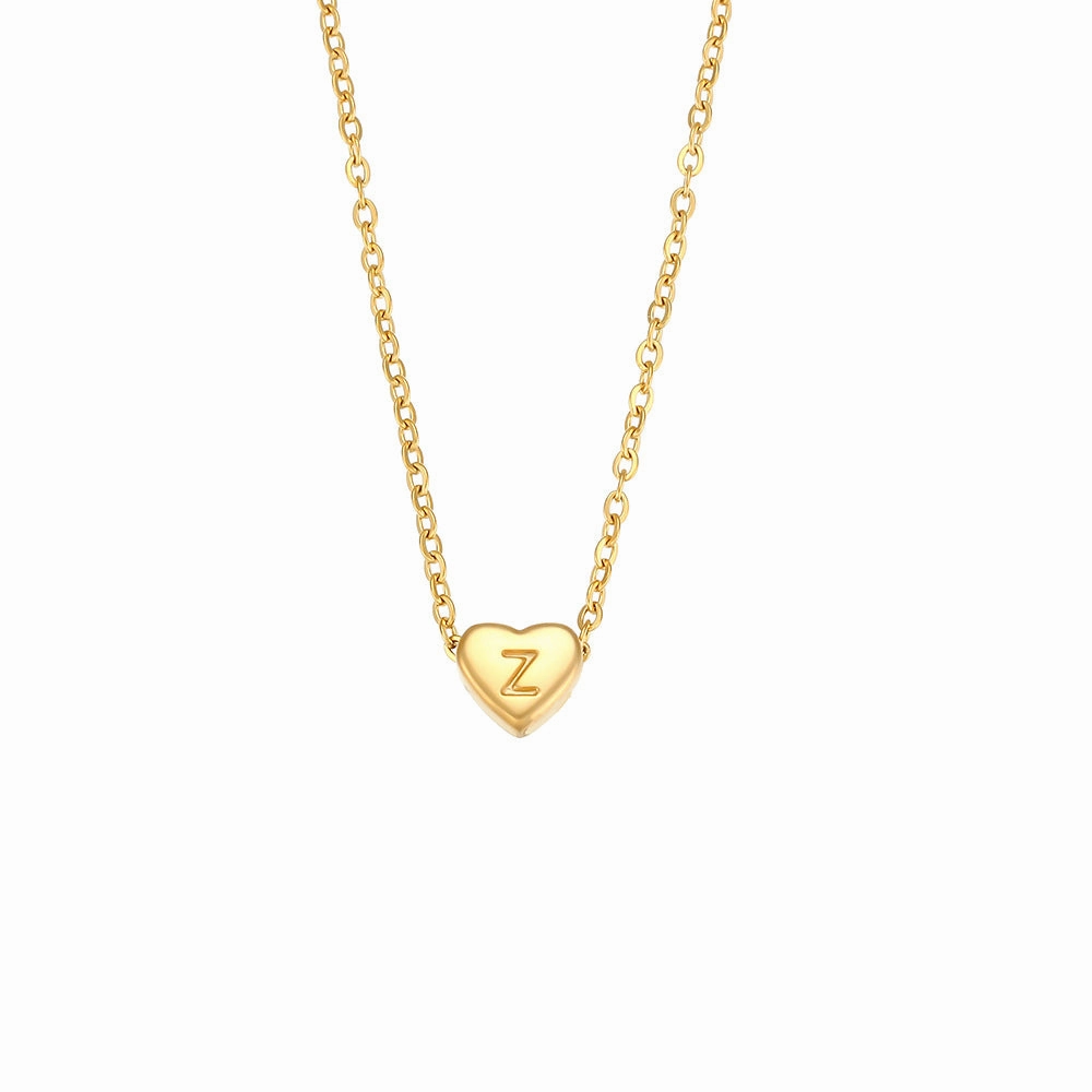 Wholesale Stainless Steel Heart-shaped Letter Pendant