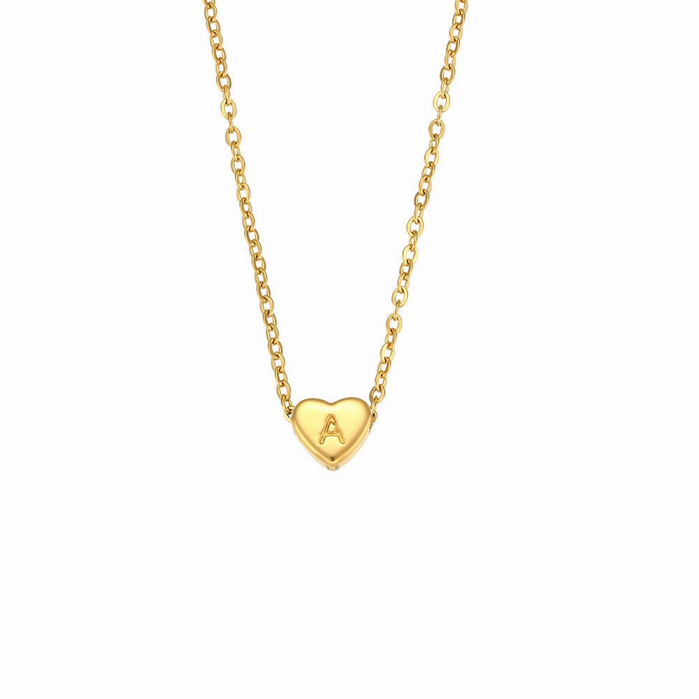 Wholesale Stainless Steel Heart-shaped Letter Pendant