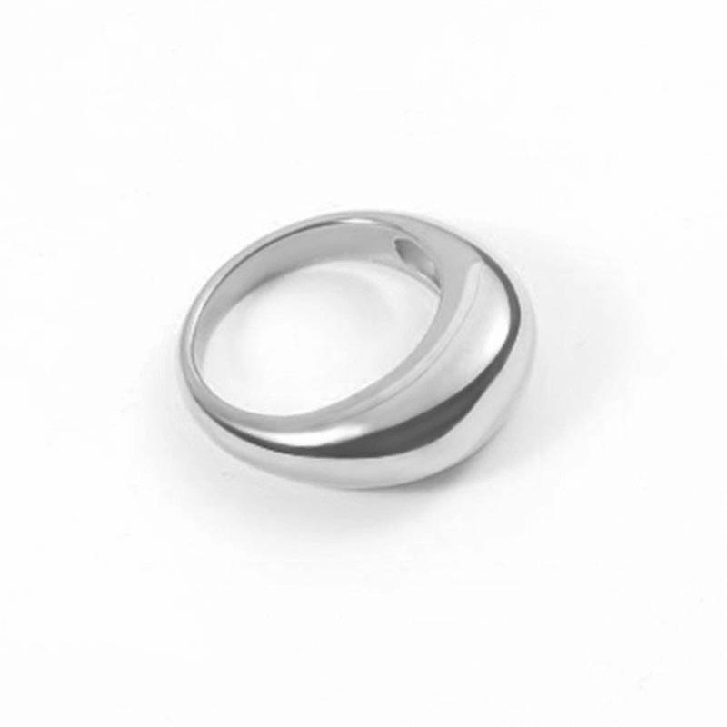 Wholesale stainless steel high-end hip-hop punk 18k gold plated ring