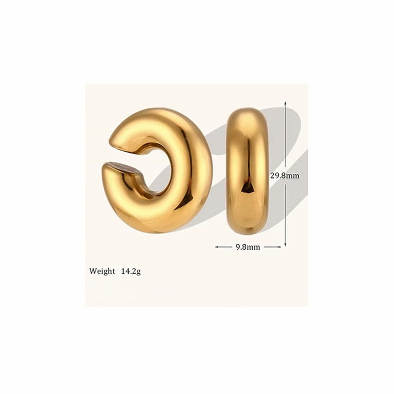 Wholesale Stainless Steel Hollow Ring Ear Clips Non-perforated Cartilage Clips