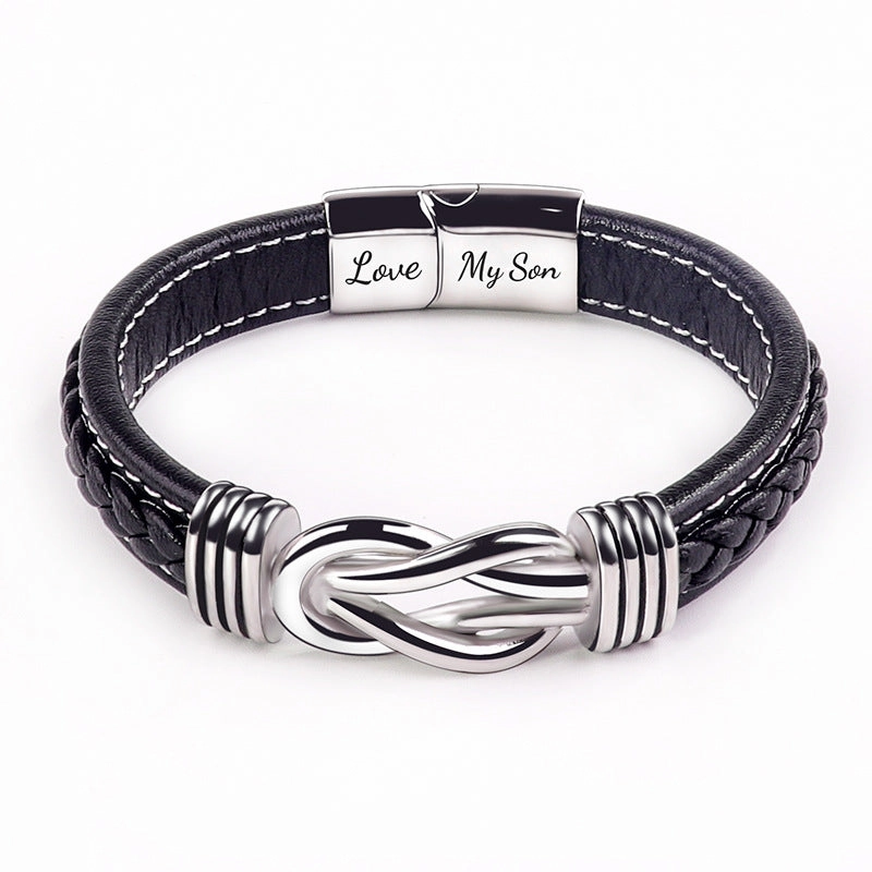 Wholesale stainless steel leather lovemyson Bracelet