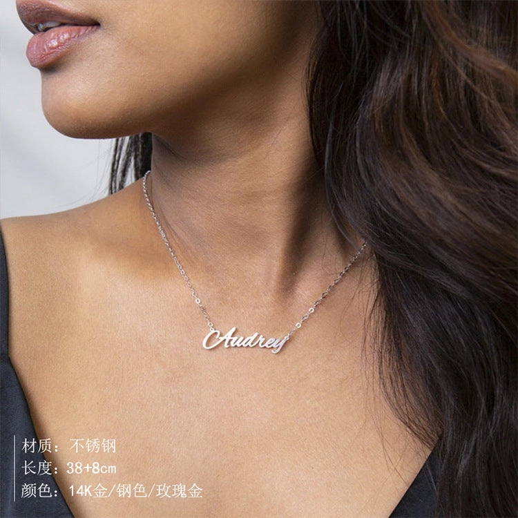Wholesale Stainless Steel Letter Name Custom Necklaces