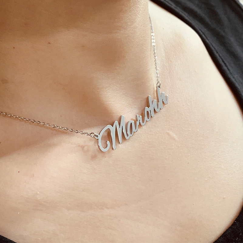 Wholesale Stainless Steel Letter Name Custom Necklaces
