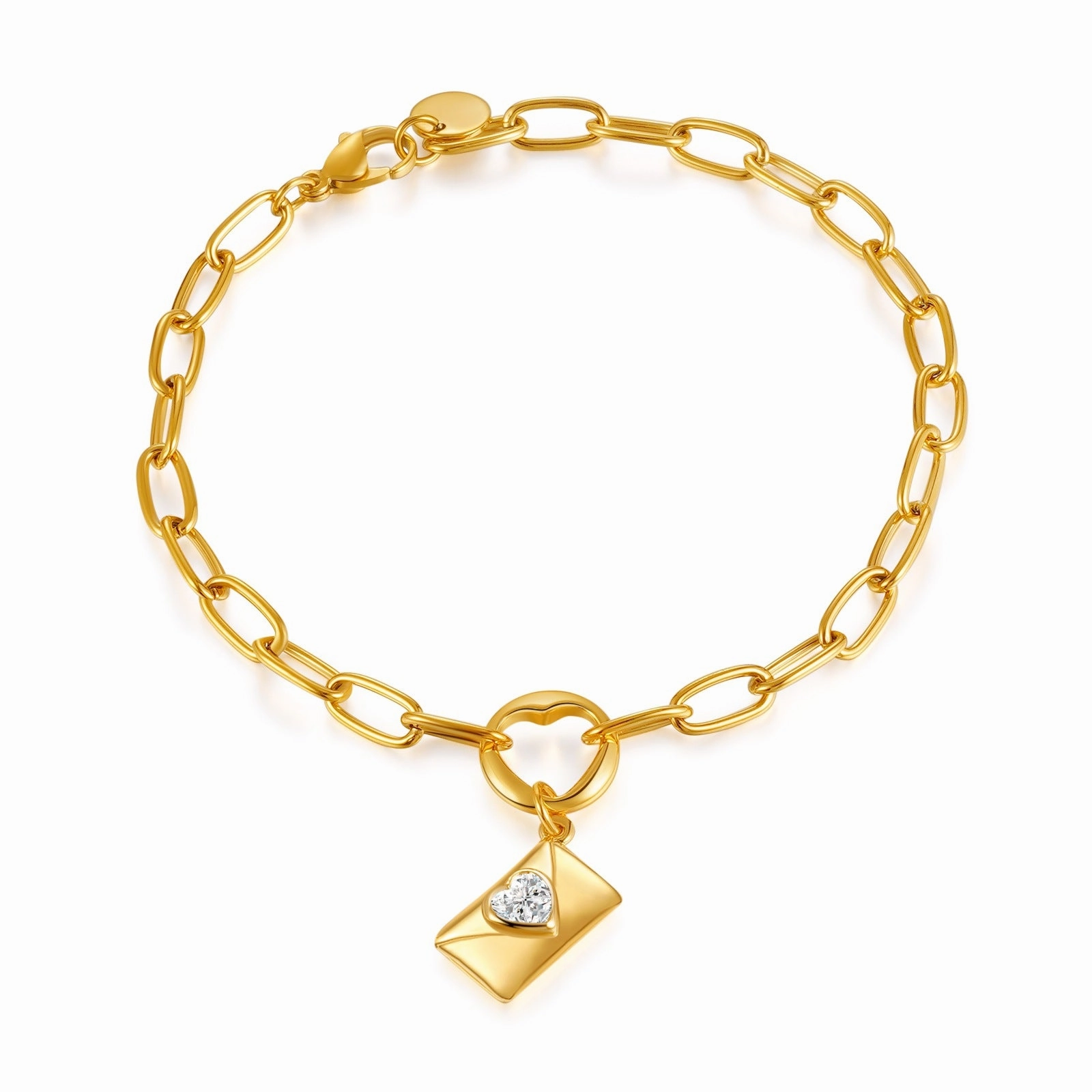 Wholesale Stainless Steel Love Envelope Pendant Necklace Set