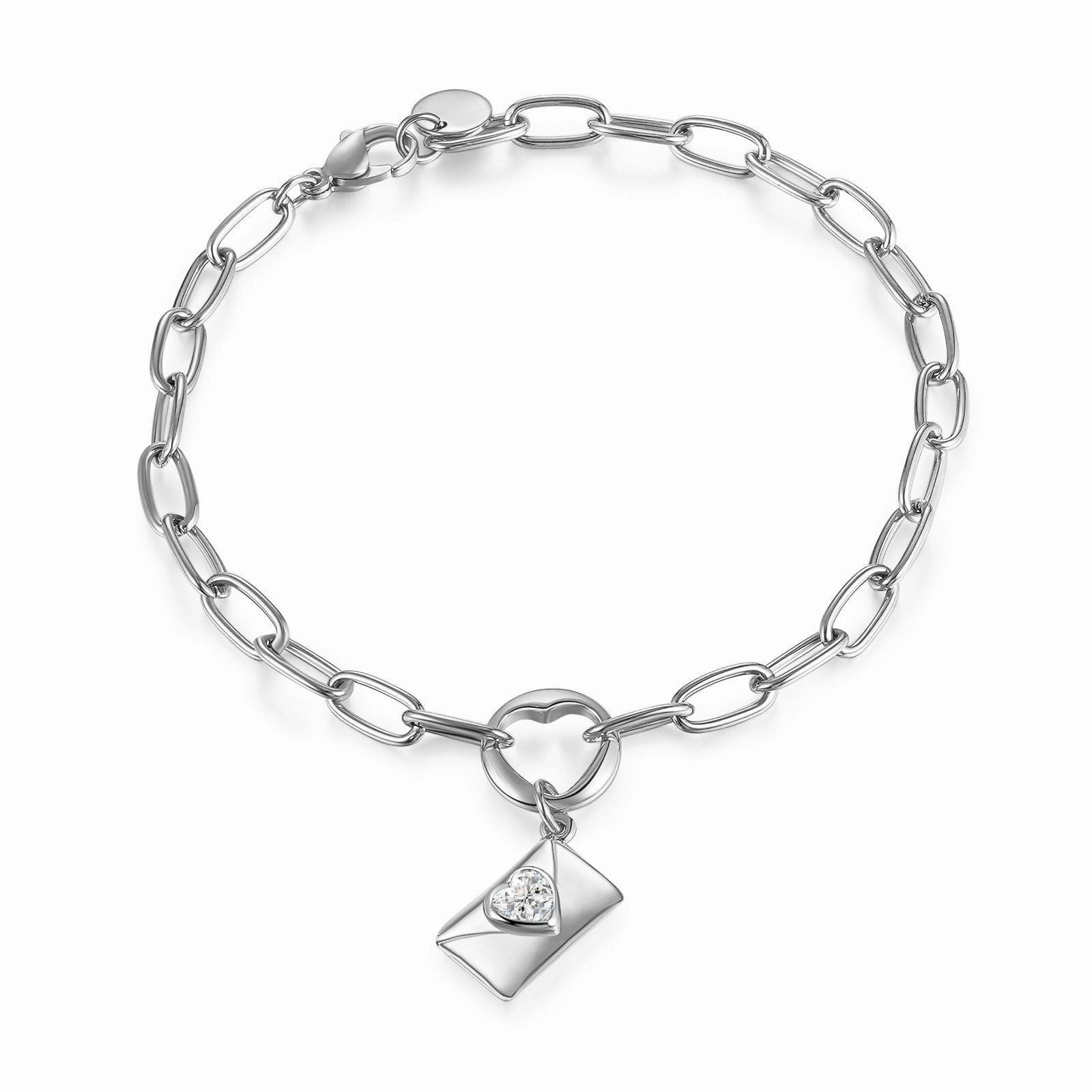 Wholesale Stainless Steel Love Envelope Pendant Necklace Set