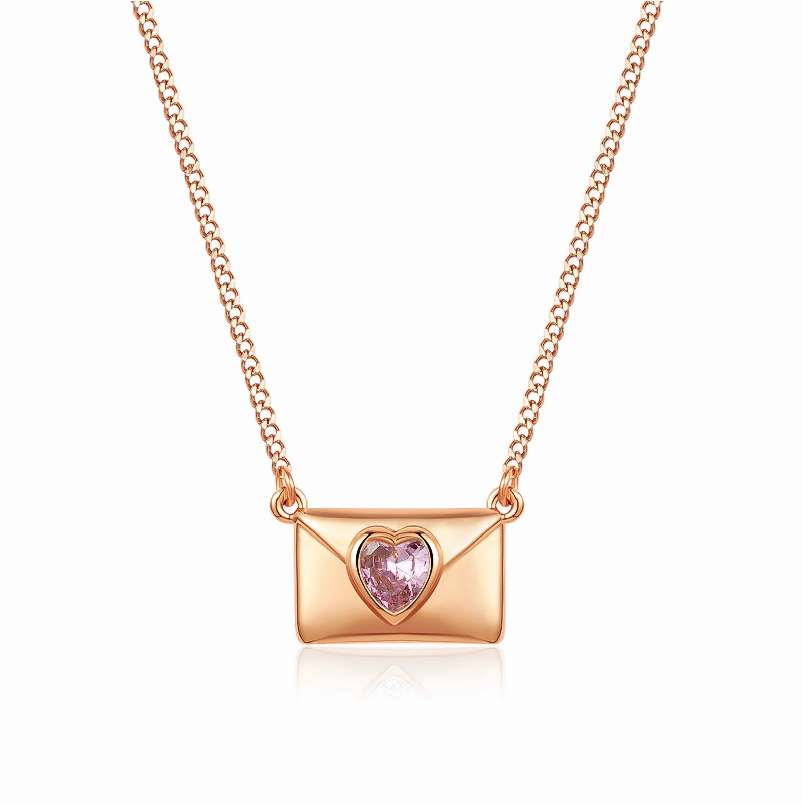 Wholesale Stainless Steel Love Envelope Pendant Necklace Set
