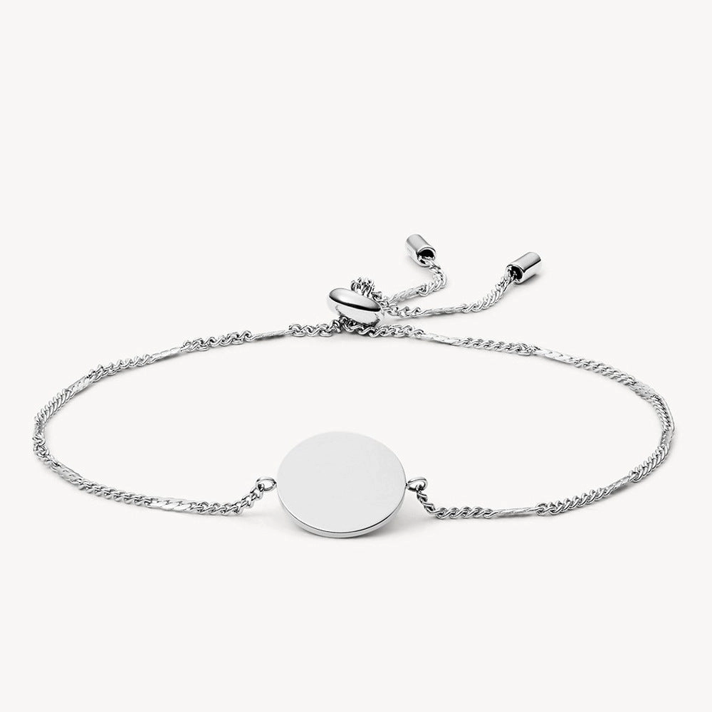 Wholesale Stainless Steel Love Pull Buckle Electroplated Round Brand Bracelet