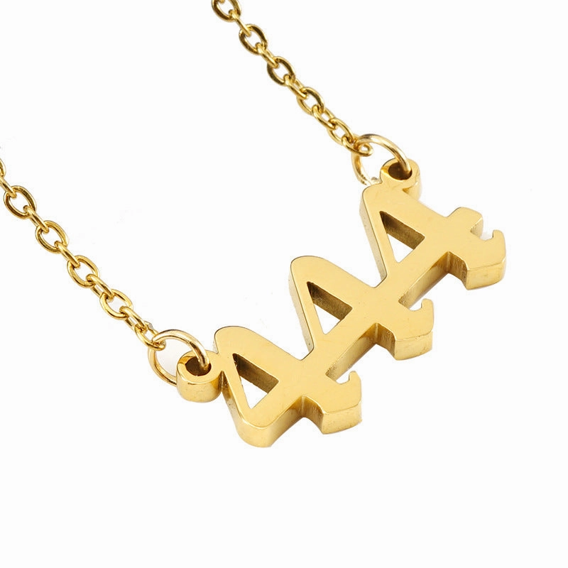 Wholesale Stainless Steel Lucky Number Necklace