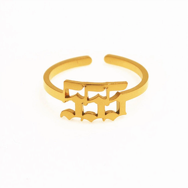 Wholesale Stainless Steel Lucky Number Rings