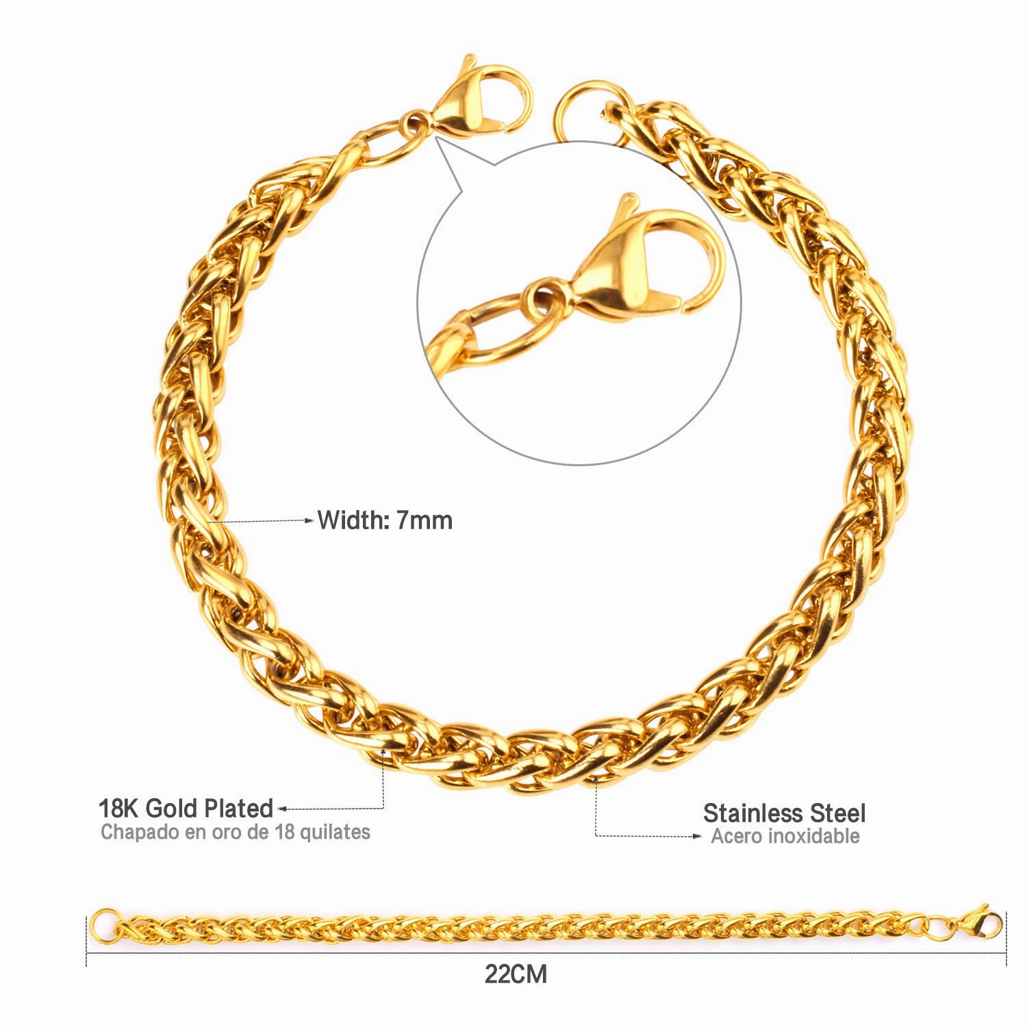 Wholesale Stainless Steel Mamba Chain Men's Bracelets