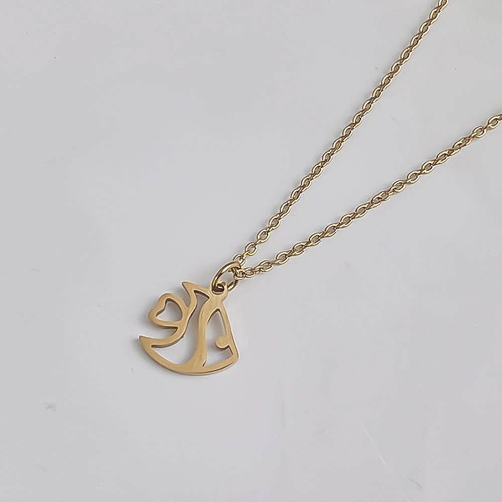 Wholesale Stainless Steel Marine Series 18K Gold Fishtail Dolphin Necklace Clavicle Chain