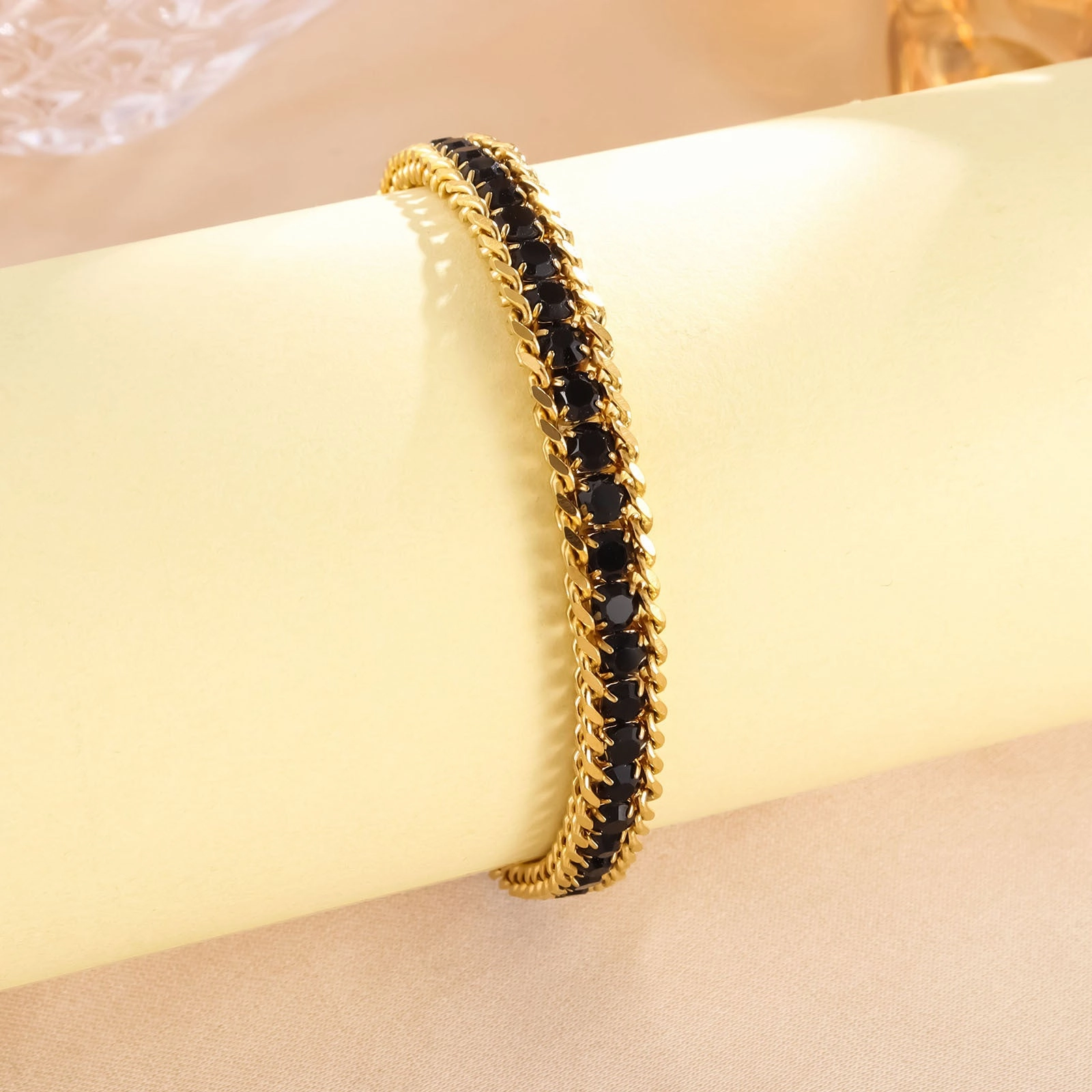 Wholesale Stainless Steel Micro Diamond Fashionable, Simple and Versatile Light Luxury Bracelet