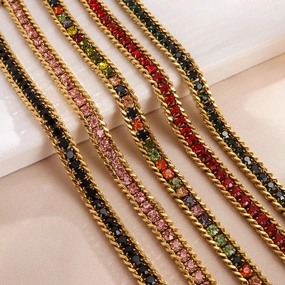 Wholesale Stainless Steel Micro Diamond Fashionable, Simple and Versatile Light Luxury Bracelet
