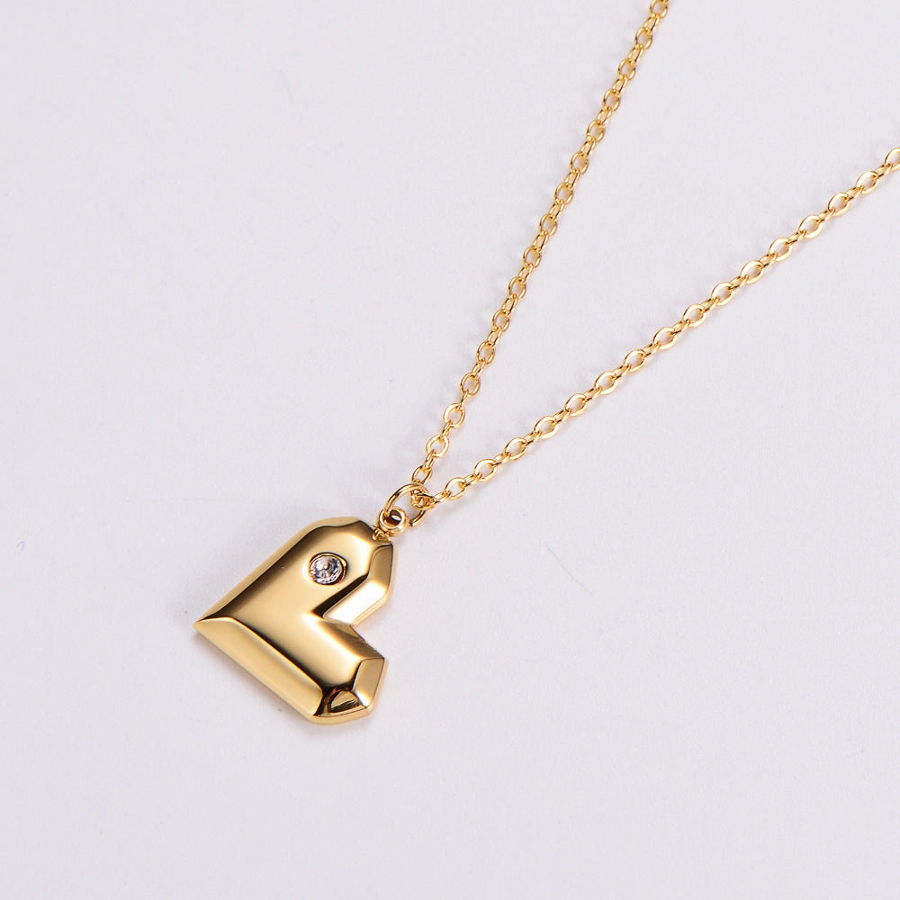 Wholesale Stainless Steel Mirror Diamond Necklace