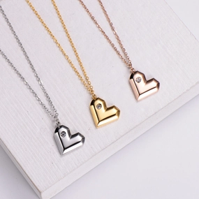 Wholesale Stainless Steel Mirror Diamond Necklace