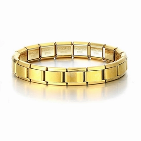 Wholesale Stainless steel module stitching elastic bracelet
