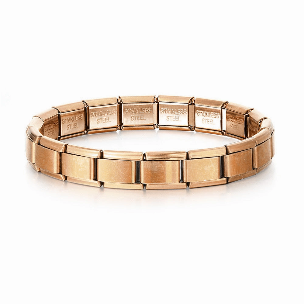 Wholesale Stainless steel module stitching elastic bracelet