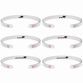 Wholesale Stainless Steel Mother's Day Bear Bracelet