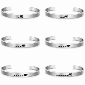 Wholesale Stainless Steel Mother's Day Bear Bracelet