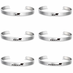 Wholesale Stainless Steel Mother's Day Bear Bracelet