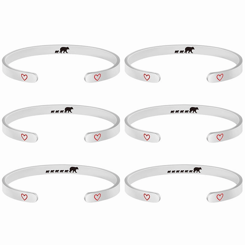 Wholesale Stainless Steel Mother's Day Bear Bracelet