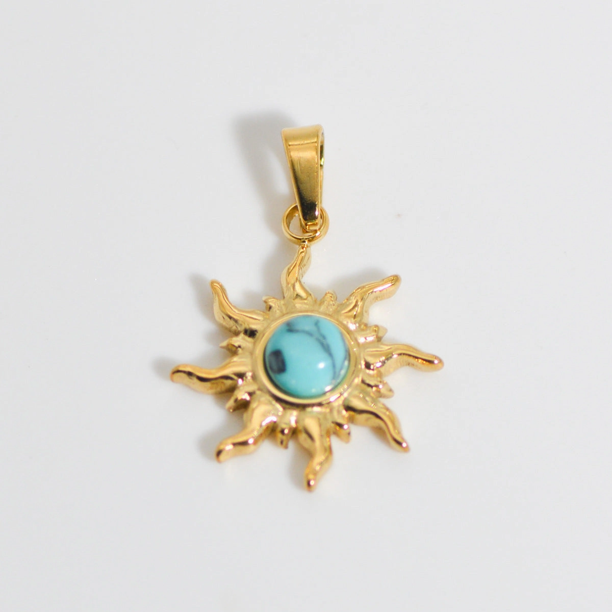 Wholesale Stainless Steel Natural Stone Oil Drop Necklace Jewelry