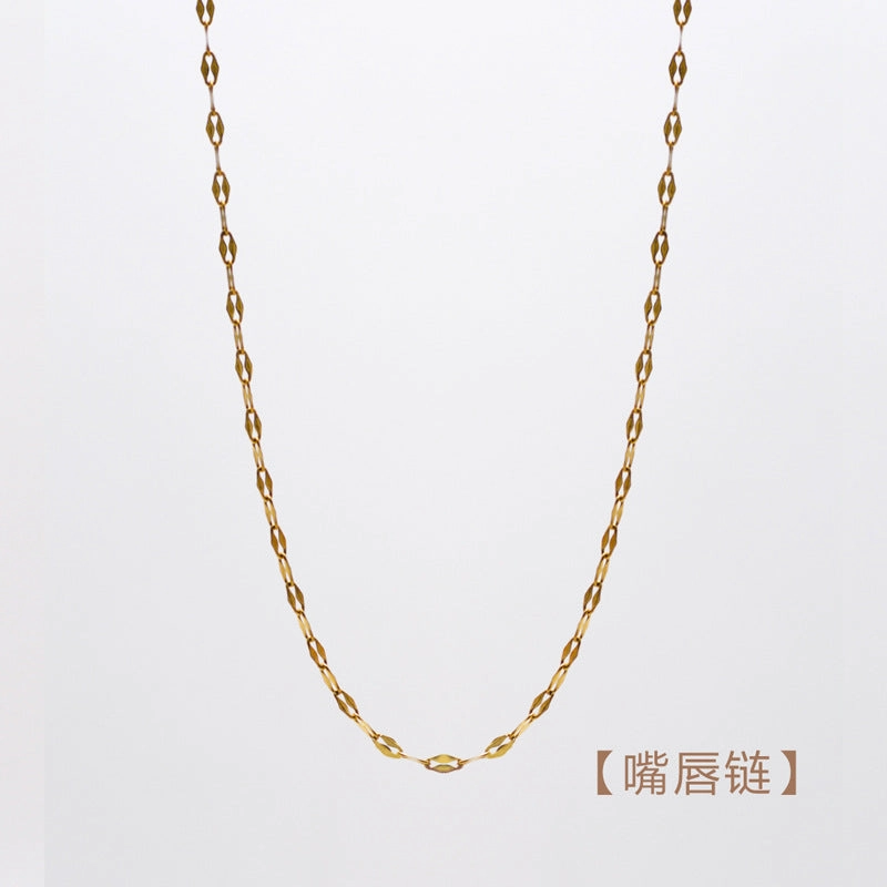 Wholesale Stainless Steel Natural Stone Oil Drop Necklace Jewelry