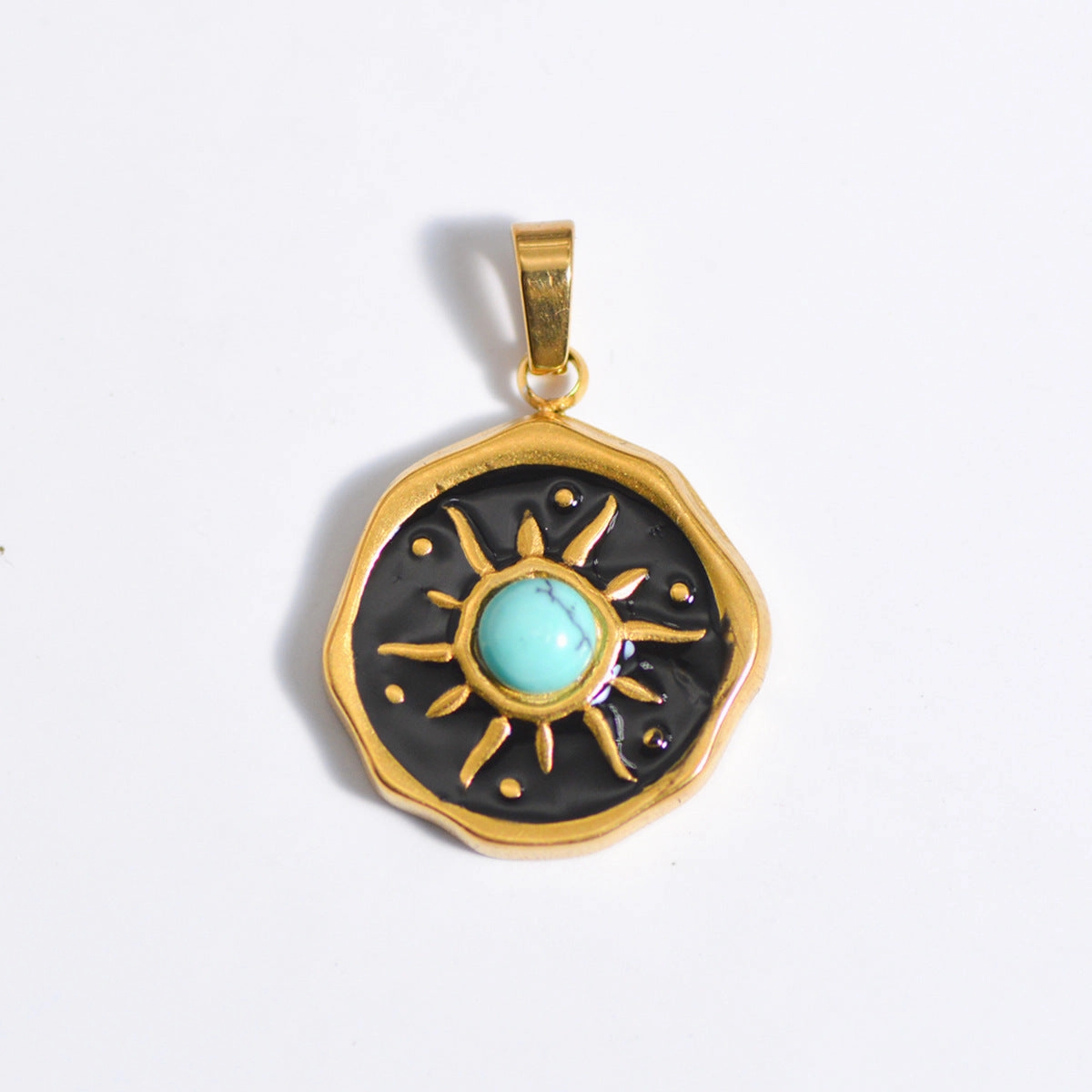 Wholesale Stainless Steel Natural Stone Oil Drop Necklace Jewelry
