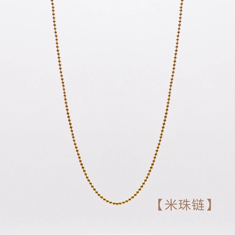 Wholesale Stainless Steel Natural Stone Oil Drop Necklace Jewelry