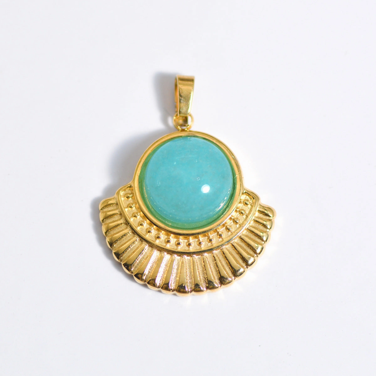 Wholesale Stainless Steel Natural Stone Oil Drop Necklace Jewelry