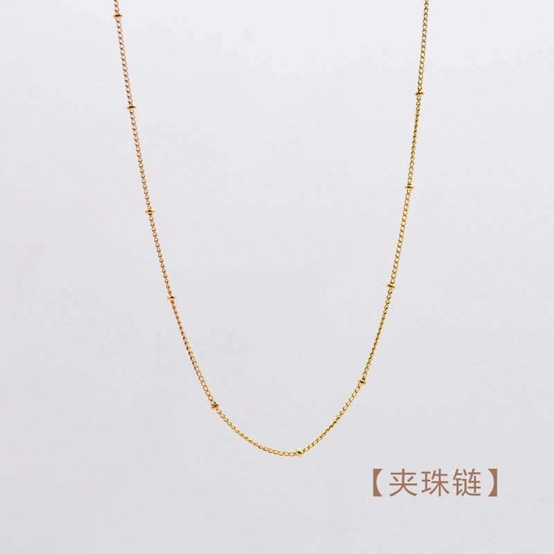 Wholesale Stainless Steel Natural Stone Oil Drop Necklace Jewelry