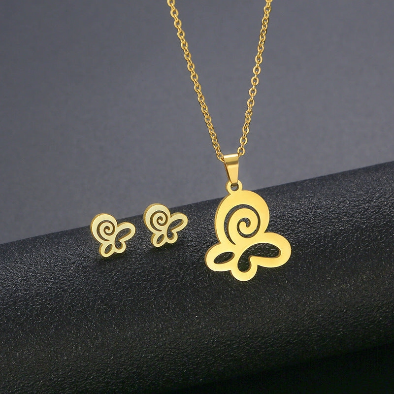 Wholesale Stainless Steel Necklace and Earrings Set