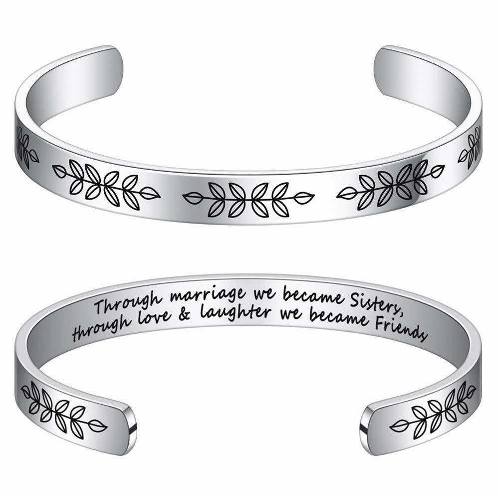 Wholesale Stainless Steel Opening Adjustable 8mm Type C Engraving Bracelet