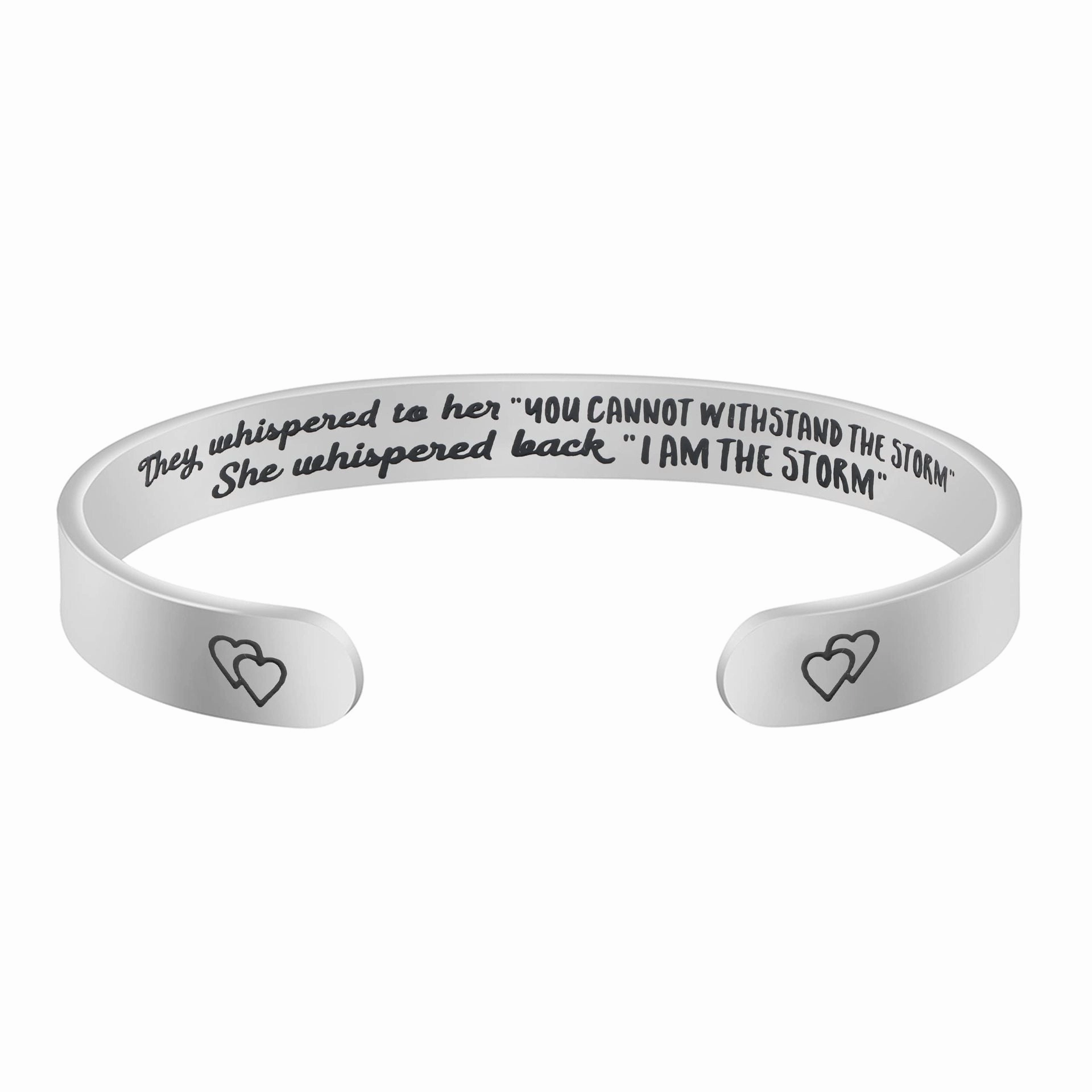 Wholesale Stainless Steel Opening Adjustable 8mm Type C Engraving Bracelet