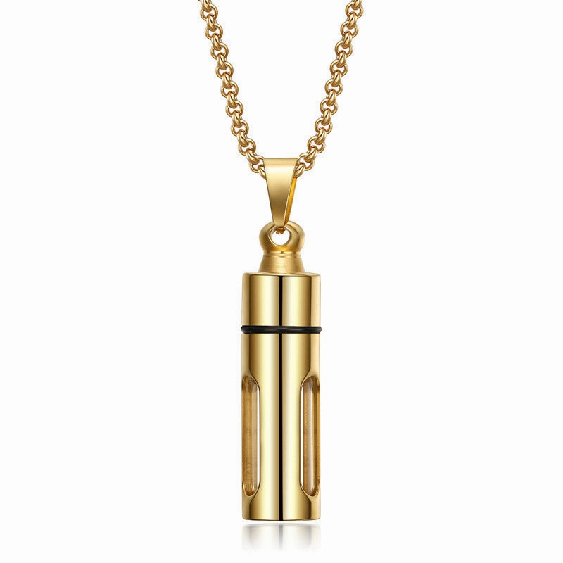 Wholesale Stainless Steel Perfume Bottle Pendant Creative Necklace