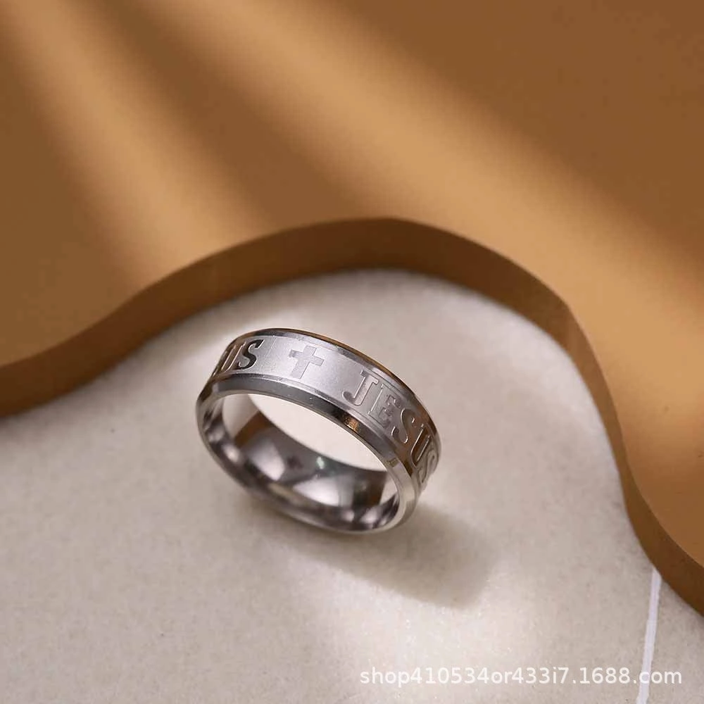 Wholesale Stainless Steel Retro Ring Men Hip Hop Titanium Steel Ring