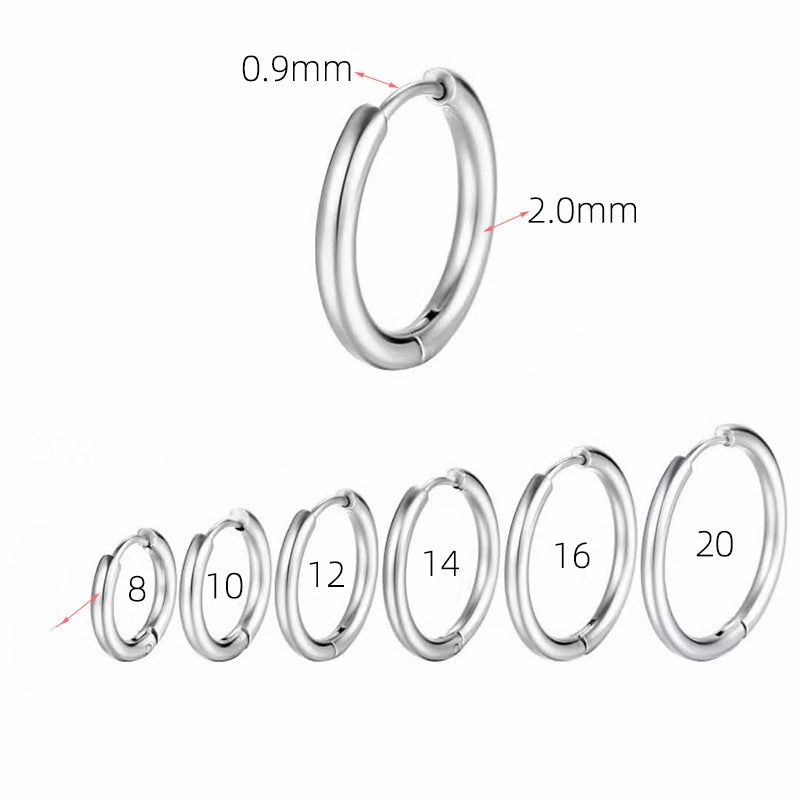 Wholesale Stainless Steel Round Earrings