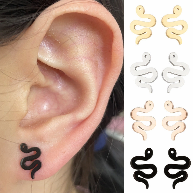 Wholesale Stainless Steel Serpentine Ear Studs