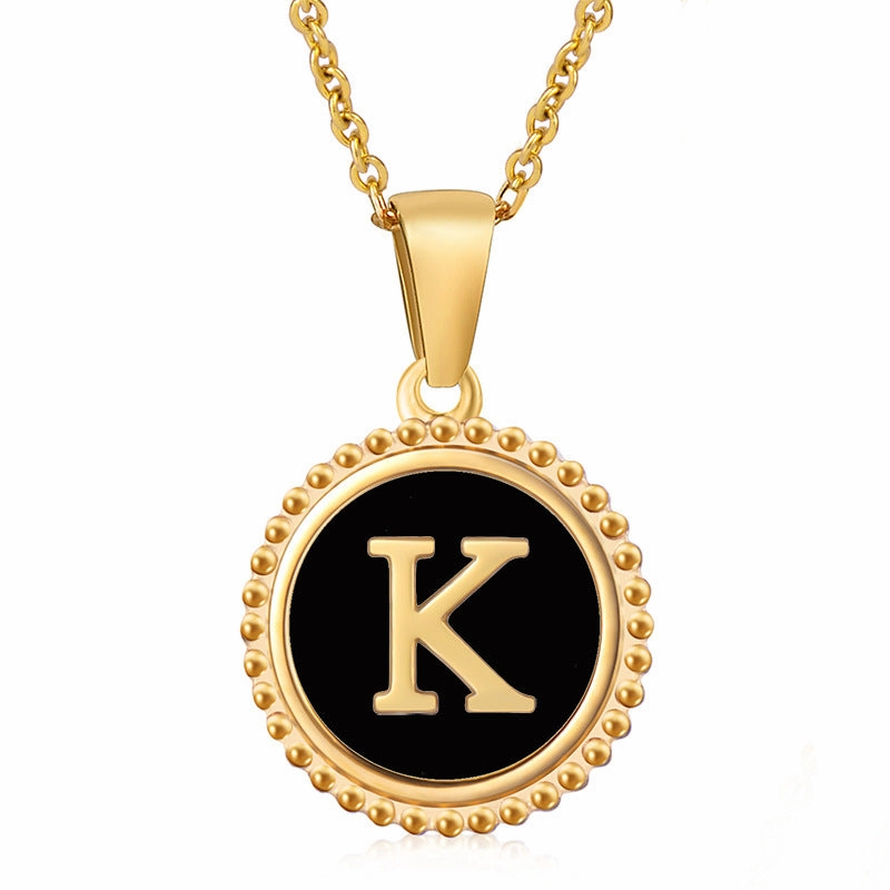 Wholesale Stainless Steel Shell Letter Necklaces