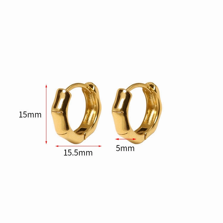 Wholesale Stainless Steel Simple Irregular Wave Pattern Earrings