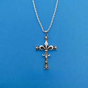 Wholesale Stainless Steel Skull Cross Pendant Necklace
