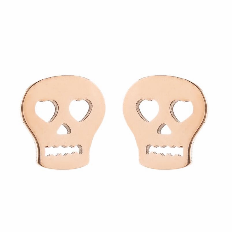 Wholesale Stainless Steel Skull Ear Studs