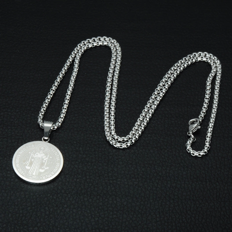 Wholesale Stainless Steel Small Round Brand Necklaces
