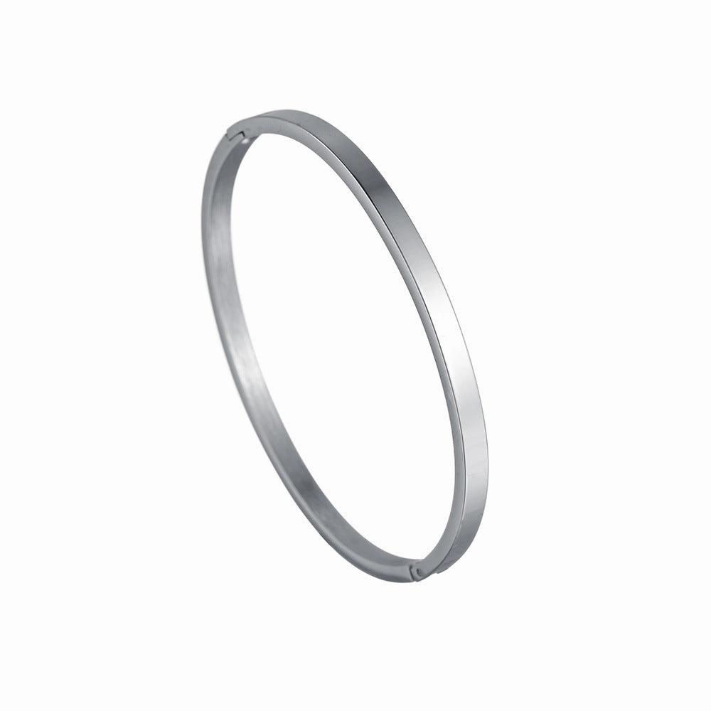 Wholesale Stainless Steel Smooth Buckle Bracelet